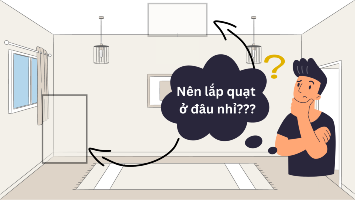 Lắp quạt ở vị trí nào mát 